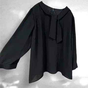 fleur by mint breeze 보타이 블라우스 비침 3L 블랙