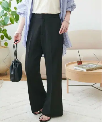 DISCOAT 요쿠바리 플레어 팬츠 S 블랙