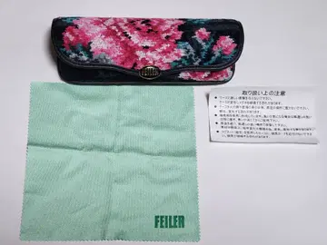 FEILER 올기어 슈니르 직조 꽃무늬 안경 케이스
