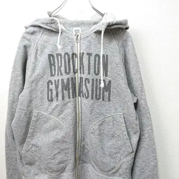 헬스니트 후가공 후드 집업 후드티 멜란지 그레이 sizeM