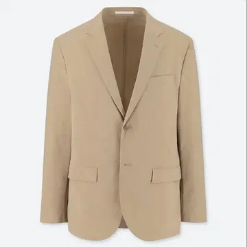 1회 착용 유니클로 감동 자켓 (울트라 라이트 코튼 라이크) 베이지 S