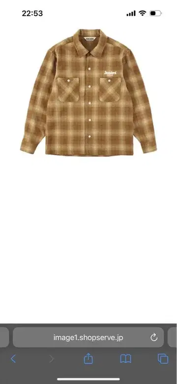 브라운 계열 체크 플란넬 셔츠 긴팔