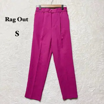 러그아웃 테이퍼드 팬츠 허리밴딩 무지 슬랙스 센터 프레스