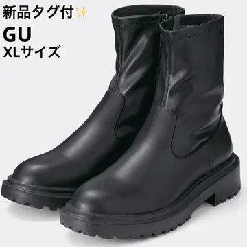 새상품 지유 GU 울트라 스트레치 볼륨 밑창 부츠 블랙 XL