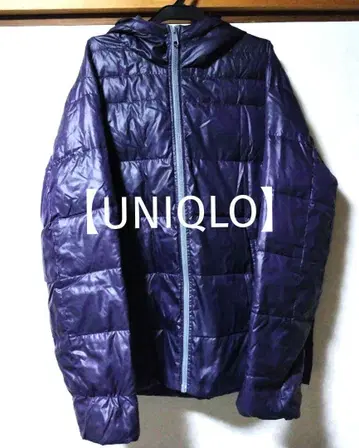 [UNIQLO] 후드 부착 퍼플 다운 자켓