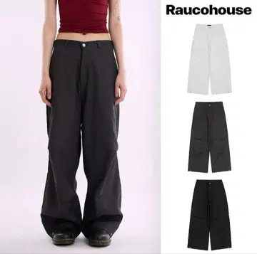 [ Raucohouse ] 트윌 스냅 와이드 코튼 팬츠