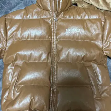 FUBU 합성 피혁 브라운 자켓