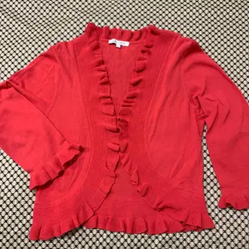 LAURA ASHLEY 코랄 핑크 가디건 L