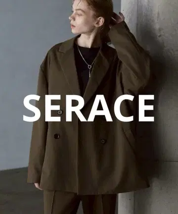 SERACE 루즈 실루엣 더블 테일러드 자켓 L
