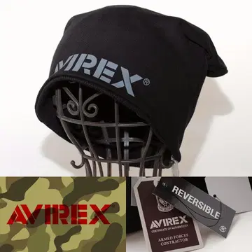 아비렉스 리버서블 비니 모자 와플 블랙 14649300-80