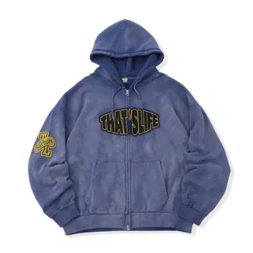 THAT'S LIFE 후드 부착 지퍼 후드티