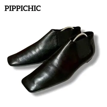 피피시크 PIPPICHIC AMAER 사이드 고어 부티 37 블랙