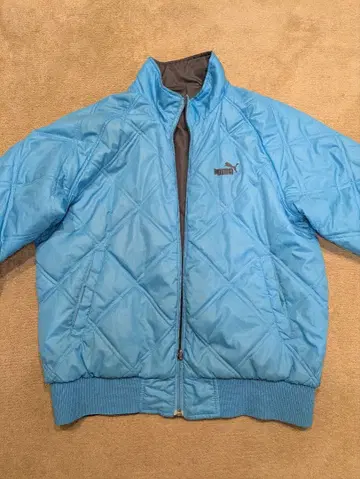 PUMA 라이트 블루 퀼팅 점퍼