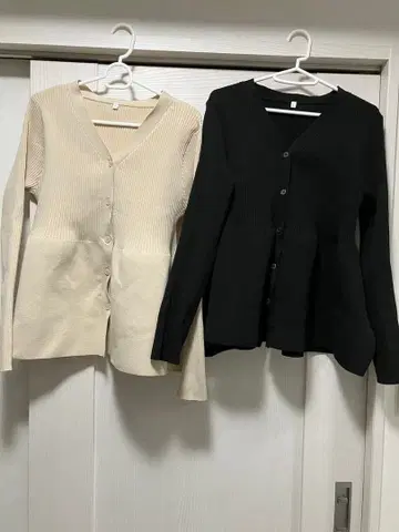 스폰디쉬 니트 페플럼 가디건 coca 사이즈 L 2개 세트