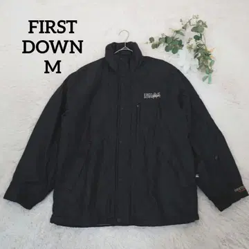 퍼스트다운 남성용 나일론 자켓 (M) 블랙 스탠드 카라