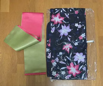 유카타 오비 세트 꽃무늬