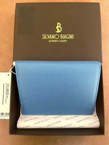 SILVANO BIAGINI 천연 가죽 접이식 지갑 [ 새상품 ]