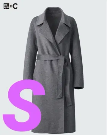 [ UNIQLO C ] 더블 페이스 랩 코트 / S