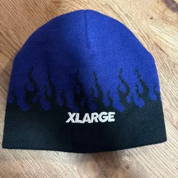 오샤레 XLARGE 비니 파이어 패턴 니트 모자