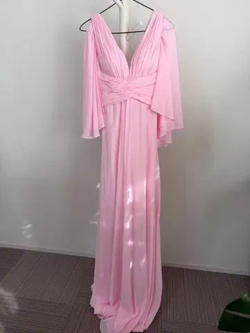 NOSEORETS 롱 드레스 핑크