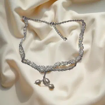 엘레강트한 펄과 크리스탈의 목걸이