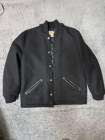 SKOOKUM 블랙 바시티 자켓 울 Made in usa