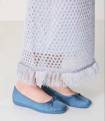 MISCH MASCH 스퀘어토 발레 슈즈 블루 23.5 미사용 새상품