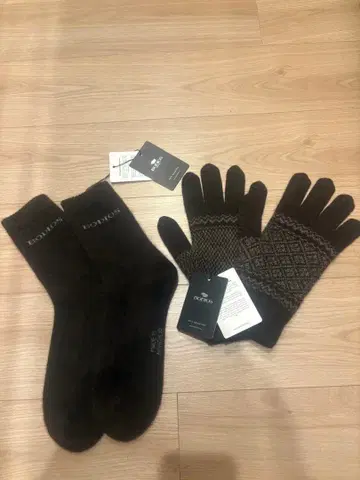 남성용 몽골리안 야크 양말 and 장갑 세트