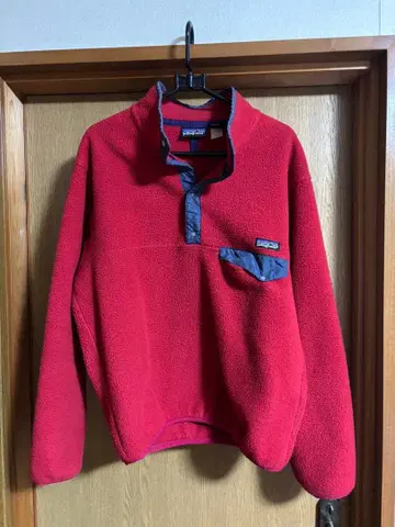 레어 Patagonia 신틸라 스냅 T 레드 S