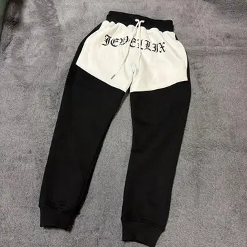 JEWELLIX 스웨트 팬츠 블랙 x 화이트 S 사이즈 주얼릭스