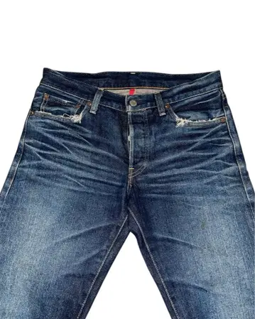 귀신 수염 허니컴 적청 데님 청바지