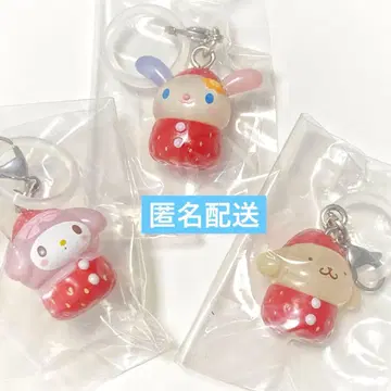 산리오 캐릭터즈 딸기 메지루시 액세서리 / 3종 세트