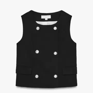 ZARA 골드 버튼 더블 브레스트 베스트