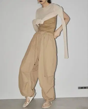 TODAYFUL 보이프렌드 나일론 팬츠 베이지 36