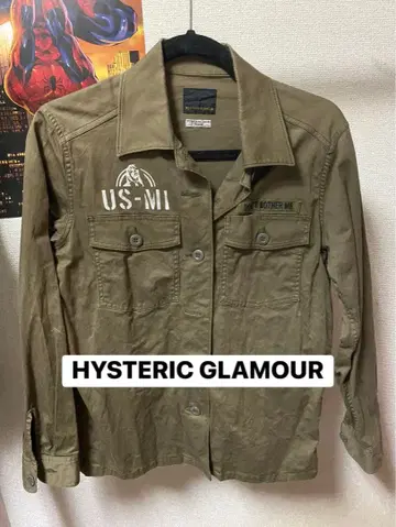 HYSTERIC GLAMOUR 밀리터리 자켓 카키