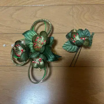 성인식, 경사 등에 그린 컬러 꽃 모티브 헤어콤 머리 장식