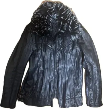 fuga 퍼 달린 가죽 자켓 archive 헤이세이 y2k v계