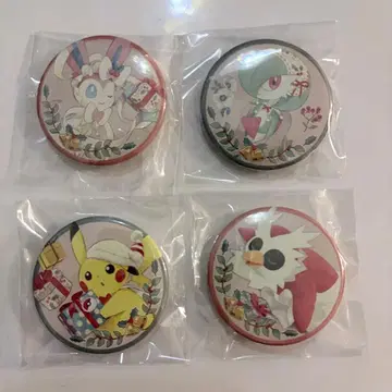 포켓몬 크리스마스 캔뱃지 4개 세트