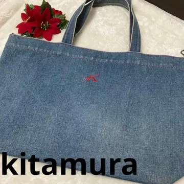 [ 대용량 ] Kitamura 데님 토트백