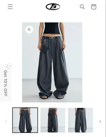 Peoplesense PinstripePleatedTrousersGrey