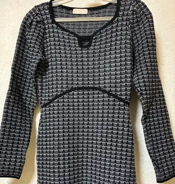 리젝시 바이컬러 트위드 니트 원피스