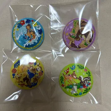 디즈니 자수 캔뱃지 라푼젤 미녀와 야수 밤비 리로 스티치