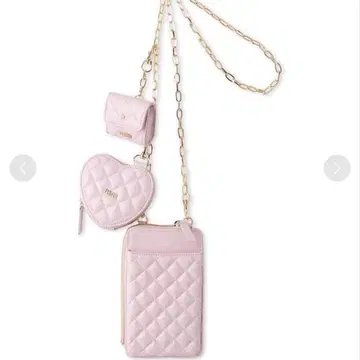 [ USAGI ONLINE 한정판 ] 퀼팅 3SET 멀티 숄더 핑크