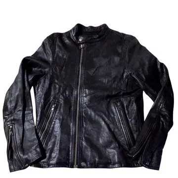 coen 코엔 고트스킨 가죽 싱글 라이더 자켓 블랙 S