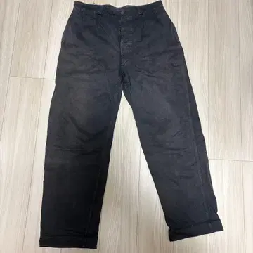 프랑스군 M-52 빈티지 투 턱 치노 트라우저 블랙 염색