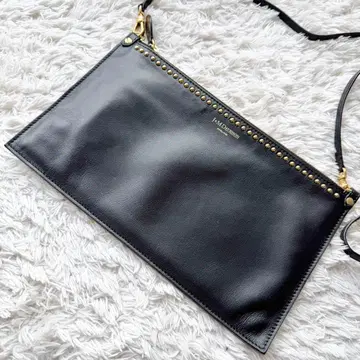 [ 컨디션 최상 ] J&M DAVIDSON 숄더백 가죽 스터드 블랙