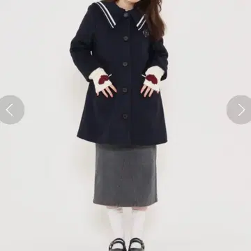 세일러 카라 미들 기장 코트 TINA:JOJUN