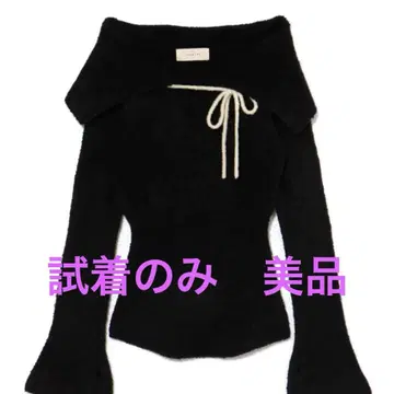 andmary Flora 니트탑 블랙