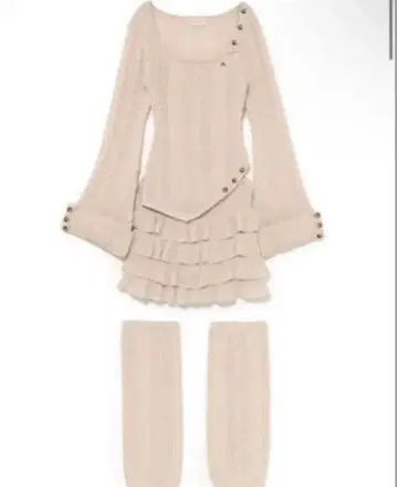 andmary Leia 프릴 세트업 베이지 앤드마리