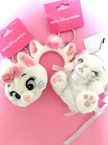 디즈니 마리 팬캡 머리띠 키체인 봉제 인형